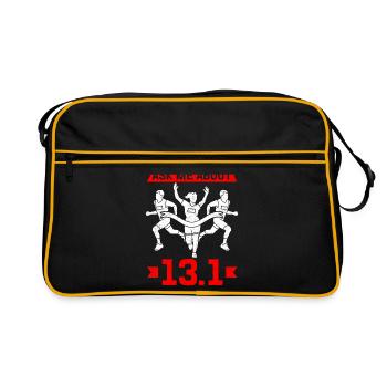 Demi-marathon Cadeau pour demi-marathon - Sac Retro - noir/or - Devant
