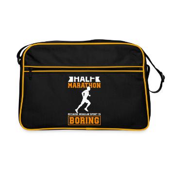 Demi-marathon Demi-marathon Cadeau de course à pied - Sac Retro - noir/or - Devant