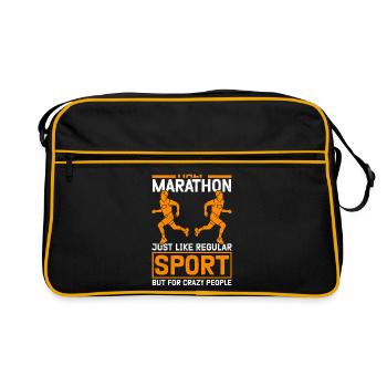 Coureur de semi-marathon Cadeau de semi-marathon - Sac Retro - noir/or - Devant
