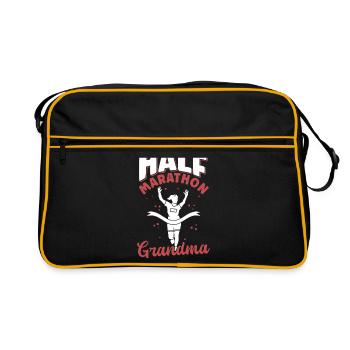 Demi-marathon Grand-mère Demi-marathon Cadeau - Sac Retro - noir/or - Devant