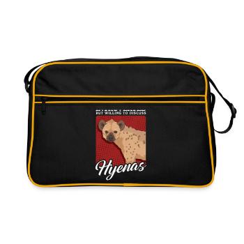 Hyène Hyène tachetée Cadeau - Sac Retro - noir/or - Devant