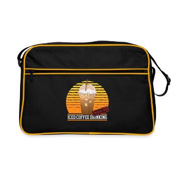 Iced Coffee Iced Coffee Coffee Lover Gift - Retro Bag - black/gold - Front