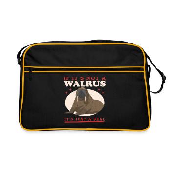 Walrus Walrus Walrus Walrus Gift - Retro Bag - black/gold - Front
