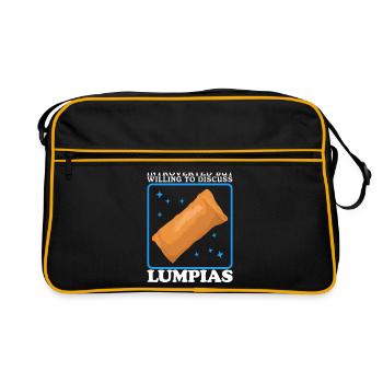Lumpia Spring Rolls Loempia Gift - Retro Bag - black/gold - Front