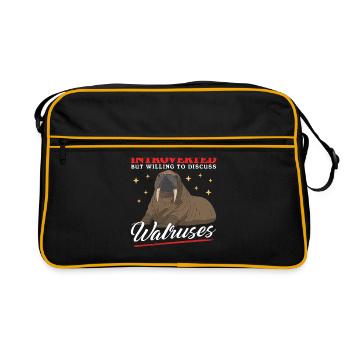 Walrus Walrus Walrus Walrus Gift - Retro Bag - black/gold - Front