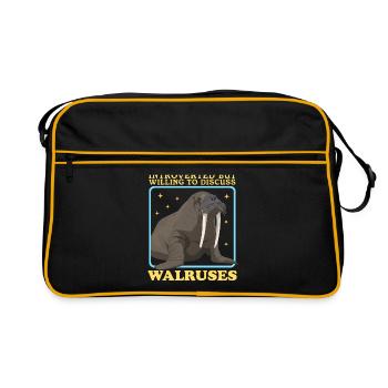 Walrus Walrus Gift - Retro Bag - black/gold - Front