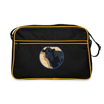 Bovins Angus Bovins Aberdeen Cadeau Aberdeen Angus - Sac Retro - noir/or - Devant