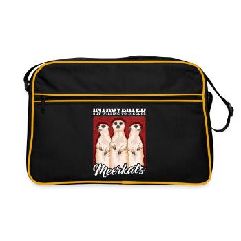 Meerkat funny meerkat - Retro Bag - black/gold - Front