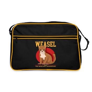 Weasel Mouse Weasel Small Weasel Gift - Retro Bag - black/gold - Front