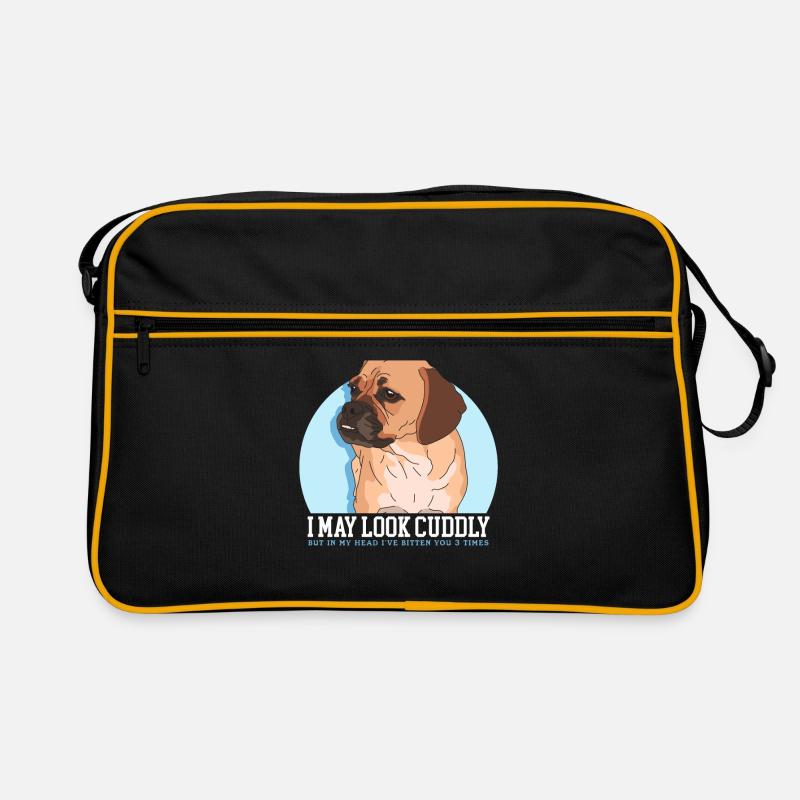 Puggle Hundebesitzer Hundehalter Geschenk Retro Tasche