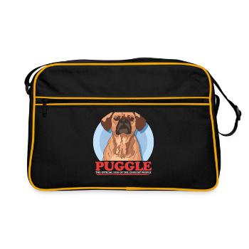 Puggle Dog Owner Dog Owner Gift - Retro Bag - black/gold - Front
