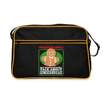 Pain d’épices Pain d’épices Bonhomme en pain d’épices Cadeau - Sac Retro - noir/or - Devant