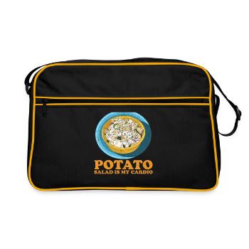 Salade de pommes de terre Cadeau de salade de pommes de terre - Sac Retro - noir/or - Devant