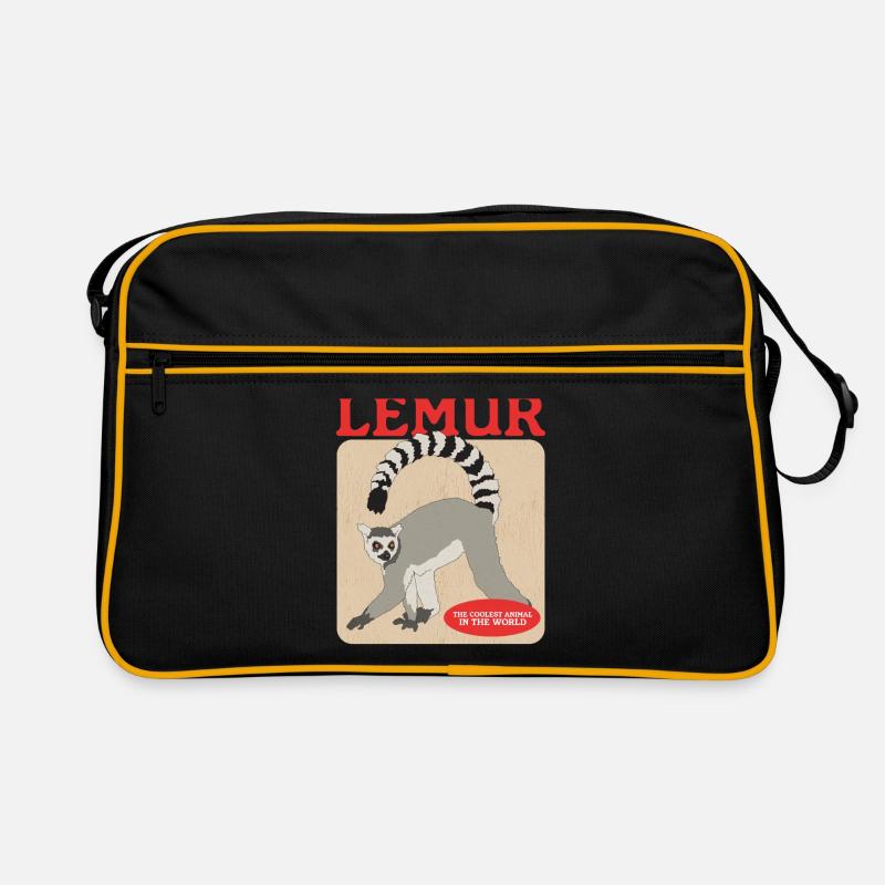 Lemuren Ringelschwanz Lemure Katta Lemur Geschenk Retro Tasche