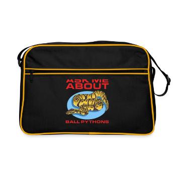 King Python Python Snake Gifts - Retro Bag - black/gold - Front