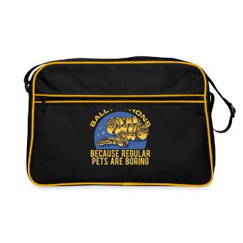 King Python Snakes Python Gift - Retro Bag - black/gold - Front