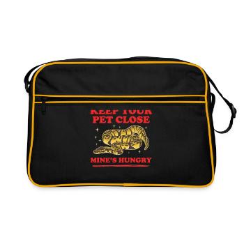 King Python Snake Python Gift - Retro Bag - black/gold - Front