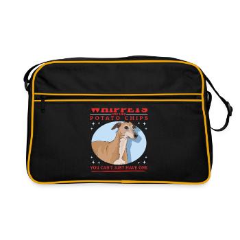 Whippet Cadeaux de lévrier anglais - Sac Retro - noir/or - Devant