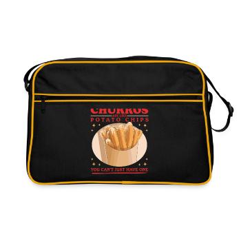 Les churros sont comme un cadeau de churro - Sac Retro - noir/or - Devant