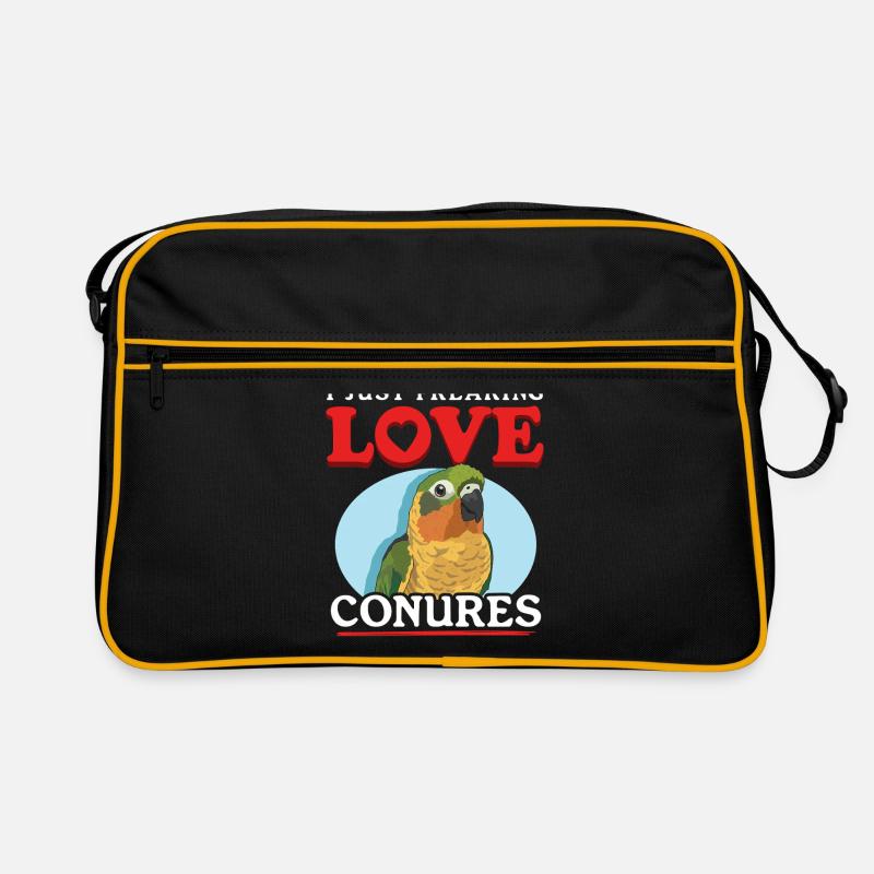 Conure Conures Papageien Geschenk Retro Tasche