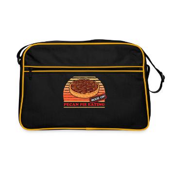 Pecan Pie Cake Pecan Cake Gifts - Retro Bag - black/gold - Front