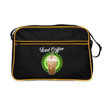 Iced Coffee Iced Coffee Coffee Lover Gift - Retro Bag - black/gold - Front
