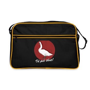 Swan Swans Swan Lover Gift - Retro Bag - black/gold - Front