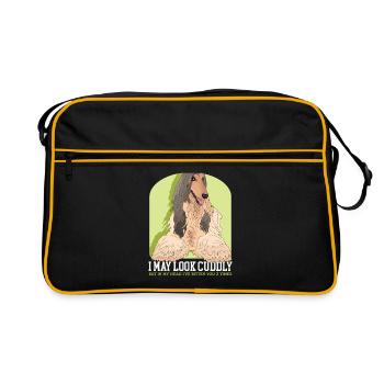 Cadeaux de lévrier afghan - Sac Retro - noir/or - Devant