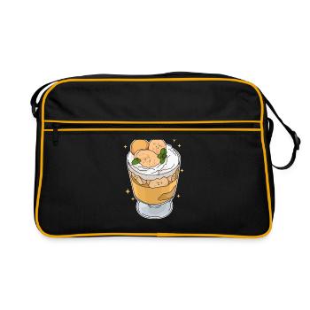 Pudding à la banane Cadeau de pudding à la banane - Sac Retro - noir/or - Devant