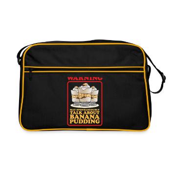 Pudding à la banane Cadeaux de pudding à la banane - Sac Retro - noir/or - Devant
