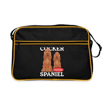 Cocker Spaniel Dog Cocker Spaniel Gifts - Retro Bag - black/gold - Front