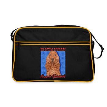 Cocker Spaniel Cocker Spaniel Gift - Retro Bag - black/gold - Front