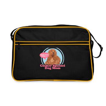 Cocker Spaniel Maman Cocker Spaniel Cadeaux - Sac Retro - noir/or - Devant