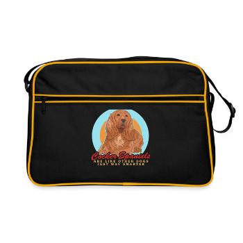 Cocker Spaniel Dog Cocker Spaniel Gift - Retro Bag - black/gold - Front