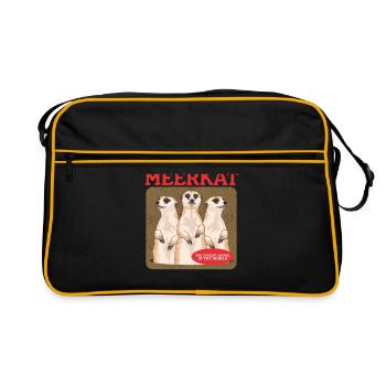 Meerkat Cute Meerkat Gift - Retro Bag - black/gold - Front