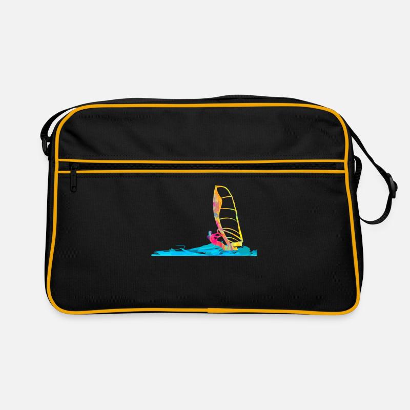 Windsurfen Windsurfer Geschenkidee Surfbrett Retro Tasche
