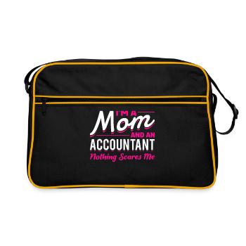 Femmes maman comptable comptabilité plus drôle - Sac Retro - noir/or - Devant