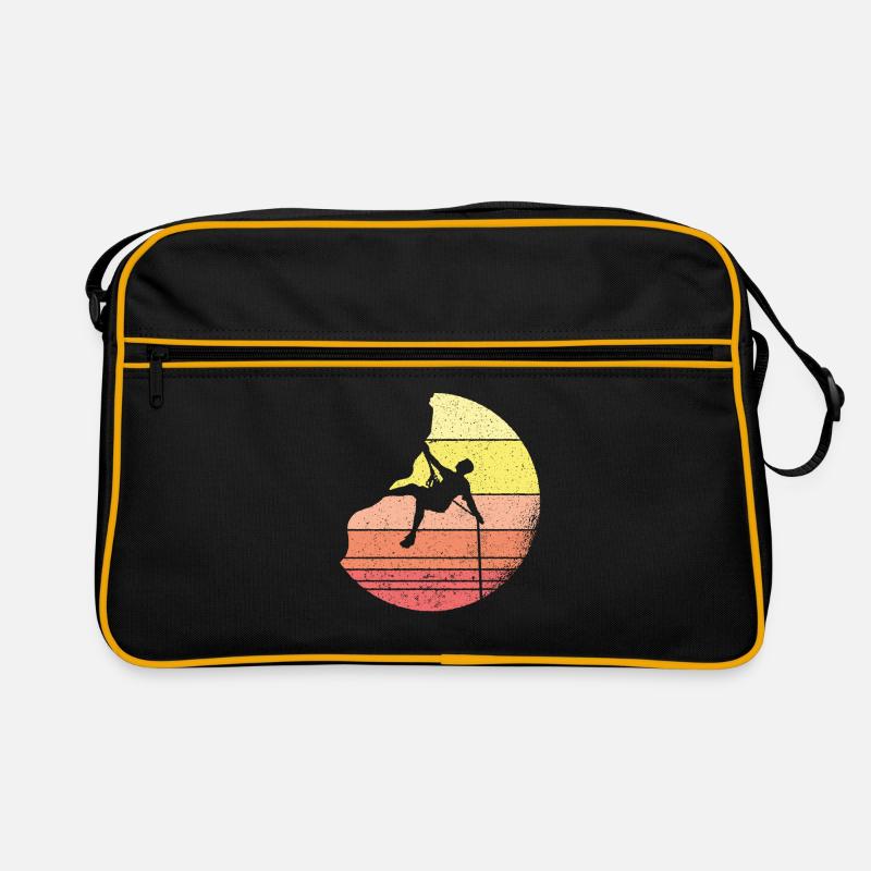 Felsklettern im Vintage Retro Boulderkletterer Retro Tasche