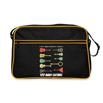 Guitares musiciens Amateur de guitare cadeau - Sac Retro - noir/or - Devant