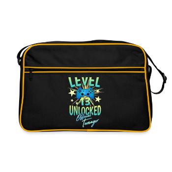 Level 13 Officially teenager gambling 13 birthday - Retro Bag - black/gold - Front