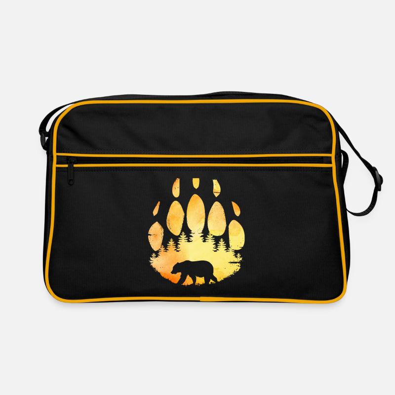 Bärentatze - Retro Tasche - Schwarz/Gold
