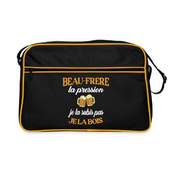 Beau-frère t-shirt bière pression humoristique - Sac Retro - noir/or - Devant