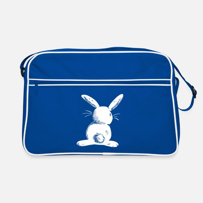 White long eared hare comic Retro Bag