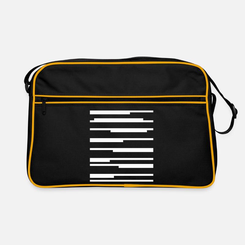 Design mit geometrischen Linien Retro Tasche
