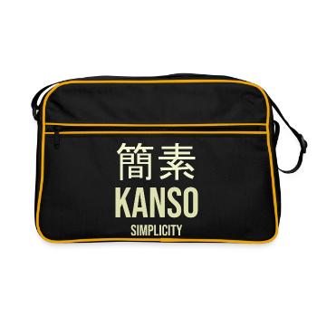 Kanji Simplicité Épurée - Sac Retro - noir/or - Devant
