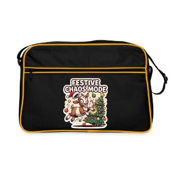 Noël festif Chaos Fashion Goat - Sac Retro - noir/or - Devant