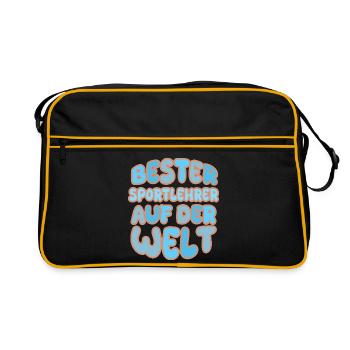 Physical education teacher as a vocation - Retro Bag - black/gold - Front