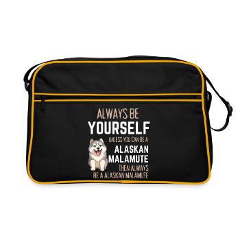 Soyez toujours vous-même, sauf si vous êtes un malamute d’Alaska - Sac Retro - noir/or - Devant
