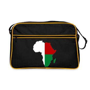Drapeau de Madagascar Afrique - Sac Retro - noir/or - Devant