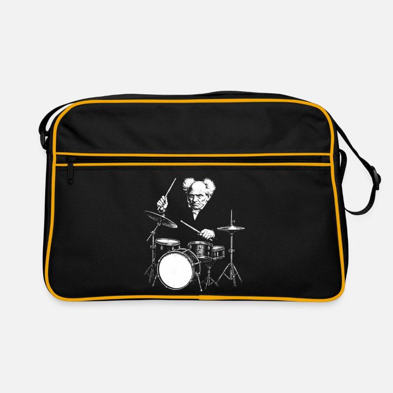 Schopenhauer Drummer Burst Silhouette Retro Bag